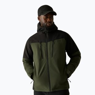 Geacă de ploaie pentru bărbați REGATTA Highton Stretch Padded dark khaki/black