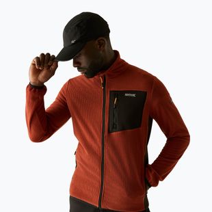 Bluză fleece pentru bărbați REGATTA Eadle burnt henna/black