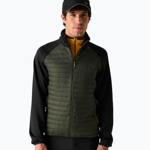 Geacă hibrid pentru bărbați REGATTA Clumber Hybrid dark khaki/black/sunset