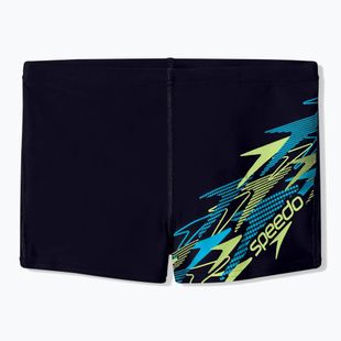 Boxeri de baie pentru băieți Speedo Medley Logo Aquashort anthracite/citrus green