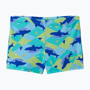 Boxeri de baie pentru băieți Speedo Print Aquashort deep sapphire