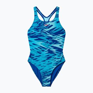 Costum de baie întreg pentru copii Speedo Hyperboom Print Medalist night watch/hyper teal