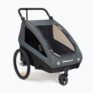 Remorcă pentru bicicletă Polisport Kids Trailer&Stroller black/grey