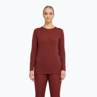 Bluză termoactivă pentru femei Dovre Wool burgundy