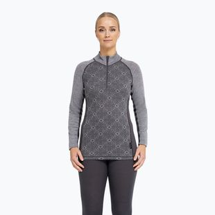 Bluză termoactivă pentru femei Dovre Wool Organic Half Zip grey