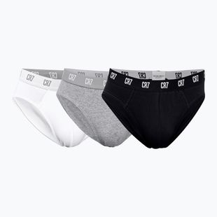 Slipuri pentru bărbați CR7 Basic Brief 3 pary black/grey/white