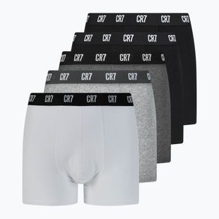 Pantaloni scurți de boxer CR7 Basic Trunk pentru bărbați 5 perechi negru/gri gri închis/gri/gri/alb