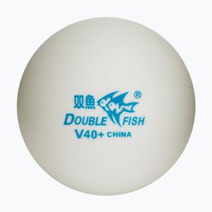 Mingi de tenis de masă Double Fish 40+ stele 10 buc alb.