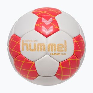 Minge de handbal Hummel Classic Elite HB off white/red/orange size 3