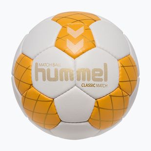 Minge de handbal Hummel Classic Match HB off white/orange/gold size 3