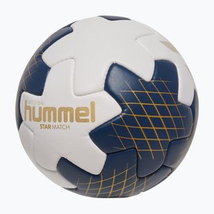 Minge de handbal Hummel Star Mach off-white/navy/gold mărimea 3
