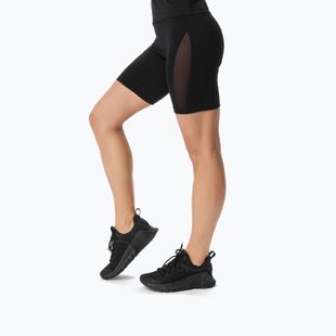Pantaloni scurți de antrenament pentru femei Cardio Bunny Black biker