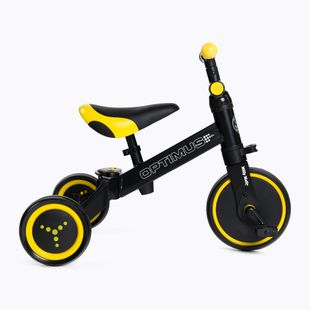 Bicicletă de echilibru cu tri roți Milly Mally 3w1 Optimus neagră 2714