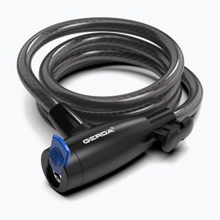 Lacăt de bicicletă GERDA FLEX 1500/12T negru