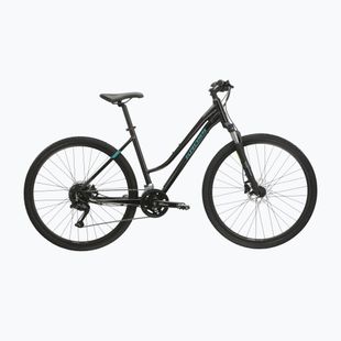 Bicicletă cross pentru femei KROSS Evado 5.0 In black/turquoise/gloss