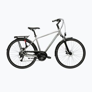 Bicicletă de trekking pentru bărbați KROSS Trans 3.0 silver/blue/gloss