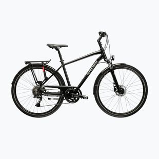 Bicicletă de trekking pentru bărbați KROSS Trans 7.0 black/silver/gloss