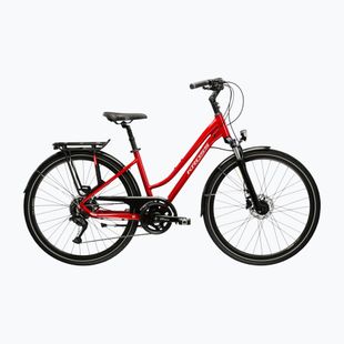 Bicicletă de trekking pentru femei KROSS Trans 5.0 In red/silver/gloss
