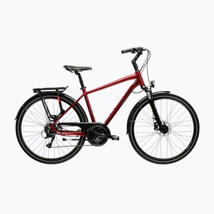 Bicicletă de trekking pentru bărbați KROSS Trans 4.0 ruby/black/gloss