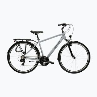 Bicicletă de trekking pentru bărbați KROSS Trans 1.0 grey/black/gloss
