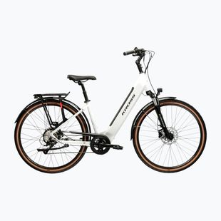 Bicicletă electrică KROSS Trans Hybrid 1.0 el. 522 Wh pearl/black/gloss