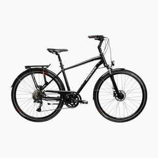Bicicletă de trekking pentru bărbați KROSS Trans 7.0 black/silver/gloss