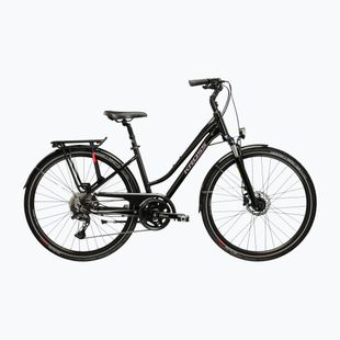 Bicicletă de trekking pentru femei KROSS Trans 7.0 In black/pink/gloss
