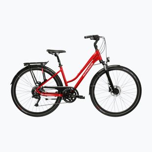 Bicicletă trekking pentru femei KROSS Trans 5.0 In red/silver/gloss