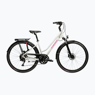 Bicicletă trekking pentru femei KROSS Trans 5.0 In grey/pink/gloss