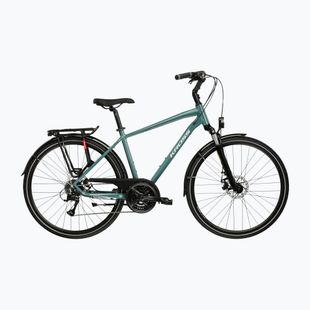 Bicicletă de trekking pentru bărbați KROSS Trans 3.0 green/silver/gloss