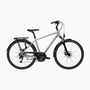 Bicicletă de trekking pentru bărbați KROSS Trans 3.0 silver/blue/gloss