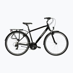 Bicicletă de trekking pentru bărbați KROSS Trans 1.0 black/silver/gloss