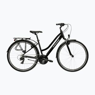 Bicicletă de trekking pentru femei KROSS Trans 1.0 In black/silver/gloss
