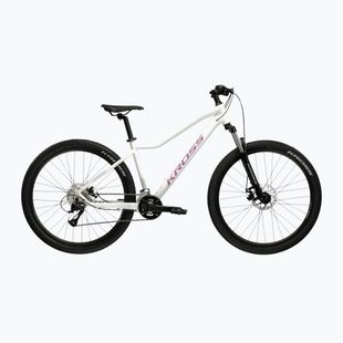 Bicicletă de munte pentru femei KROSS Lea 3.0 in 27.5 white/pink/gloss