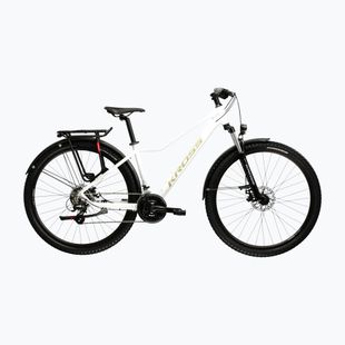 Bicicletă de munte pentru femei KROSS Lea 2.0 Eq W 27.5 white/gold/gloss