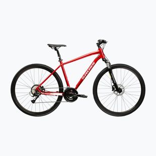 Bicicletă cross KROSS Evado 4.0 burgundy/white/gloss