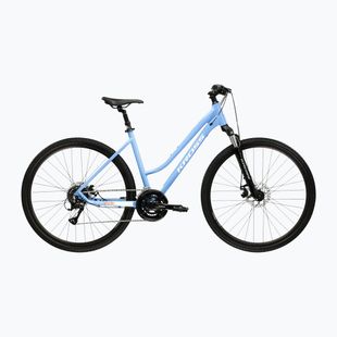 Bicicletă de cross pentru femei KROSS Evado 3.0 In blue/white/gloss