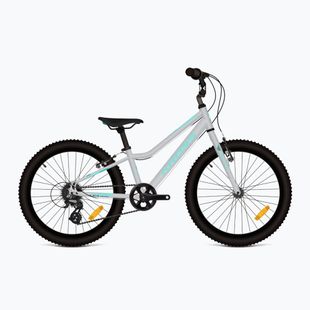 Bicicletă pentru copii KROSS Lea Mini 1.0 silver/turquoise/gloss