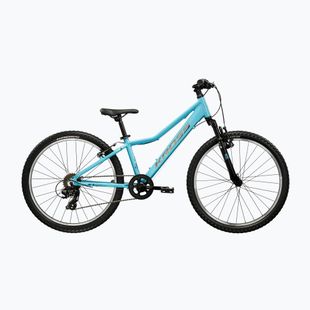 Bicicletă pentru copii KROSS Hexagon Jr 24 turquoise/orange/matte/glossy