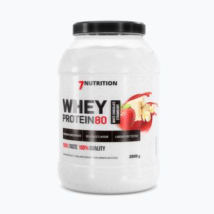 Proteină din zer 7Nutrition Protein 80 ciocolată albă cu căpșuni 7Nu000315