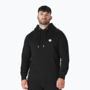 Tricou cu glugă cu glugă negru pentru bărbați Pitbull West Coast Small Logo Hooded