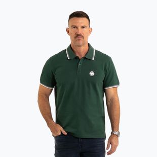 Tricou polo pentru bărbați Pitbull Polo Pique Stripes Regular jade green