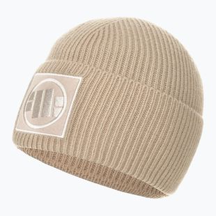 Căciulă de iarnă pentru bărbați Pitbull Beanie Logo Single Layer Cuff sand