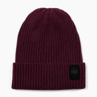Căciulă de iarnă Pitbull Beanie Velcro Logo burgundy
