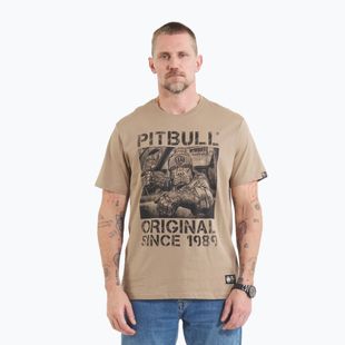 Tricou pentru bărbați  Pitbull Drive dark sand
