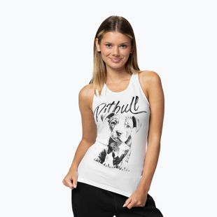 Tank top pentru femei Pitbull Puppy white