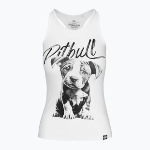 Tank top pentru femei  Pitbull Puppy white