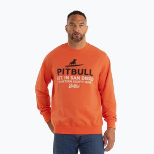 Bluză pentru bărbați Pitbull Surfing Dog Crewneck Sweatshirt bright salmon