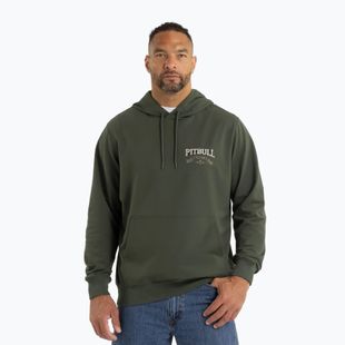 Hanorac pentru bărbați Pitbull Troublemaker Hooded Sweatshirt old green
