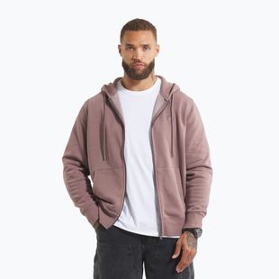 Hanorac pentru bărbați Pitbull Lancaster 2 Hooded Zip Sweatshirt washed burgundy
